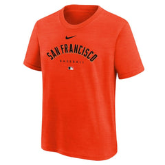 San Francisco Giants Youth Authentic Collection Early Work Tri-Blend T-Shirt Orange