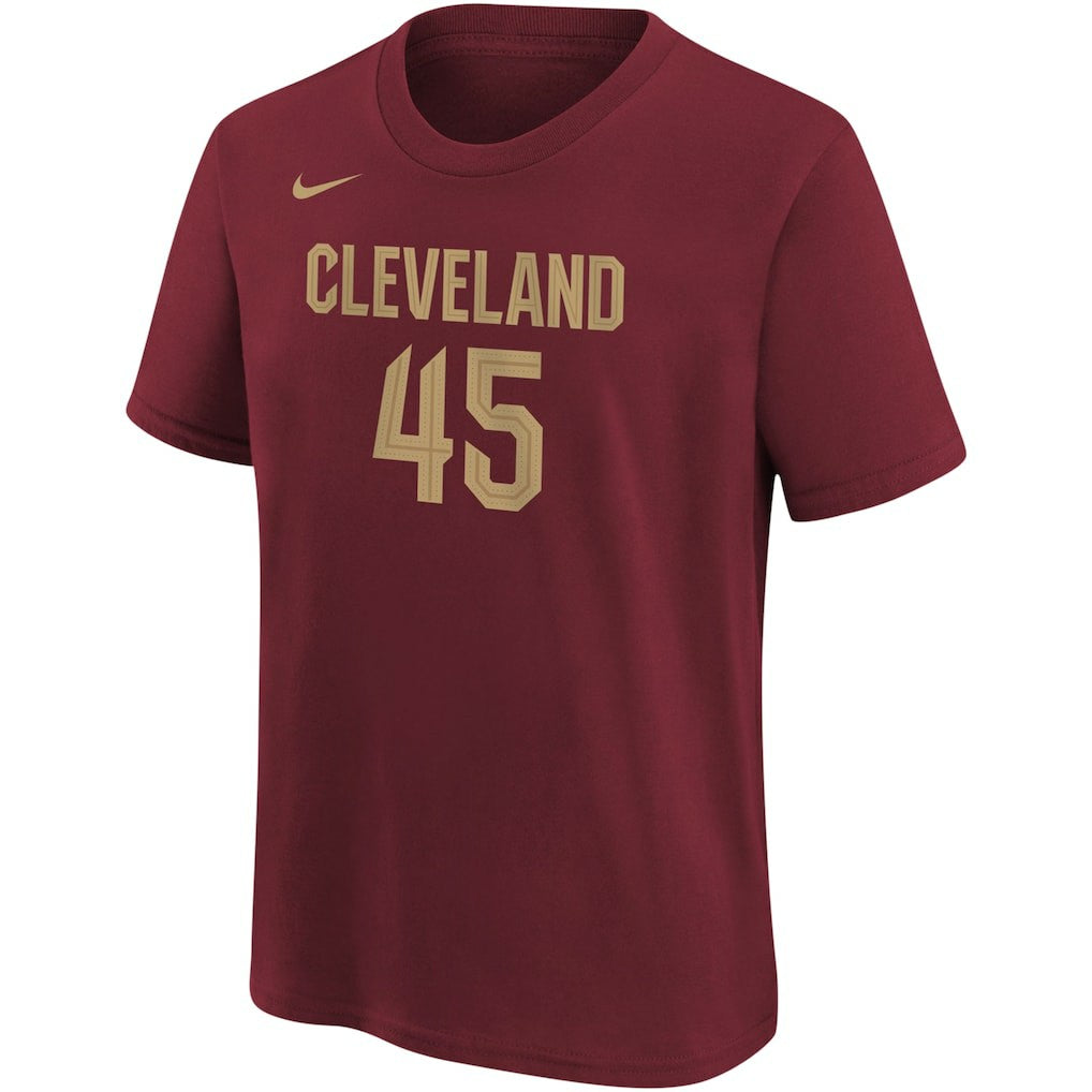 Donovan Mitchell Cleveland Cavaliers Youth Icon Edition Name & Number T-Shirt sale - Wine on sale