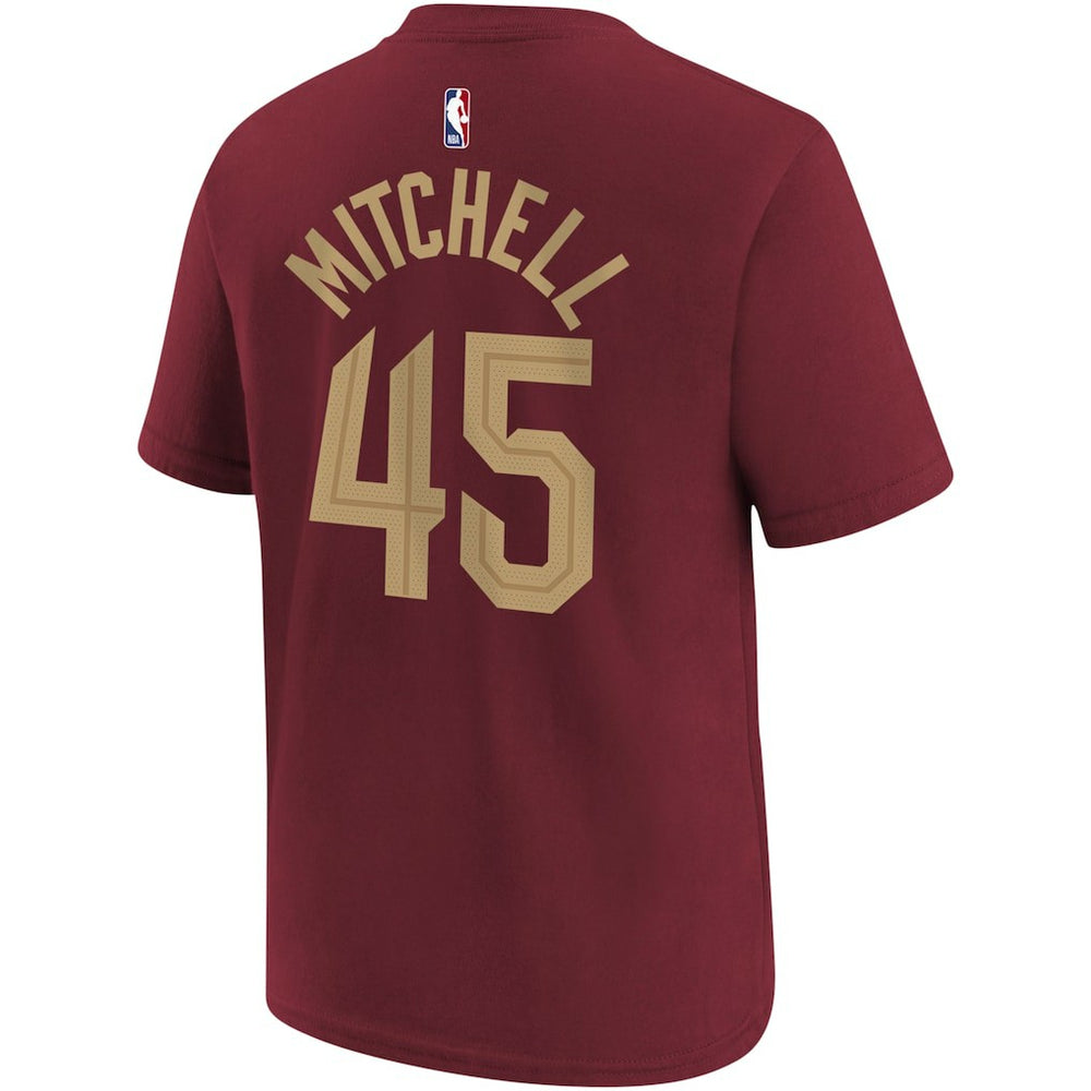 Donovan Mitchell Cleveland Cavaliers Youth Icon Edition Name & Number T-Shirt sale - Wine on sale
