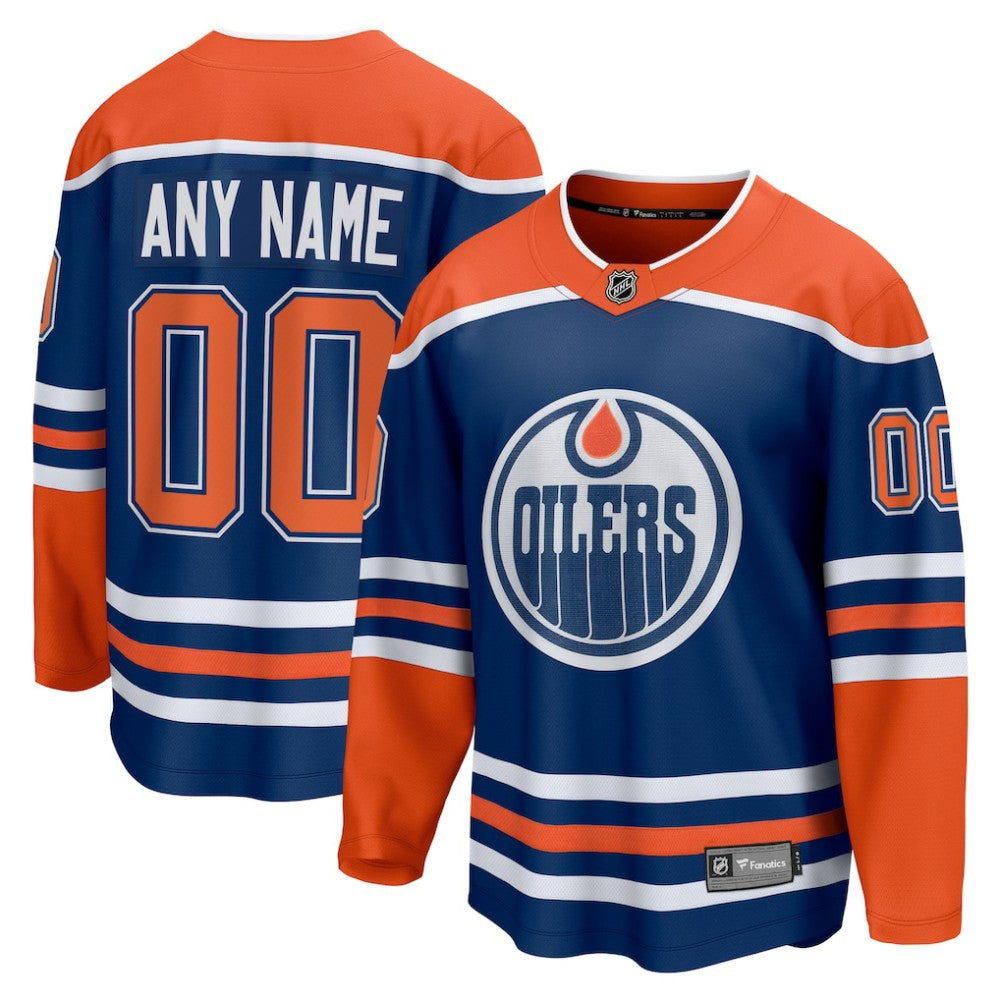 Edmonton Oilers Fanatics Home Breakaway Custom Jersey - Royal Jerseys