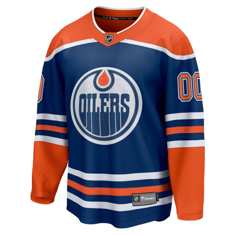 Edmonton Oilers Fanatics Home Breakaway Custom Jersey - Royal Jerseys