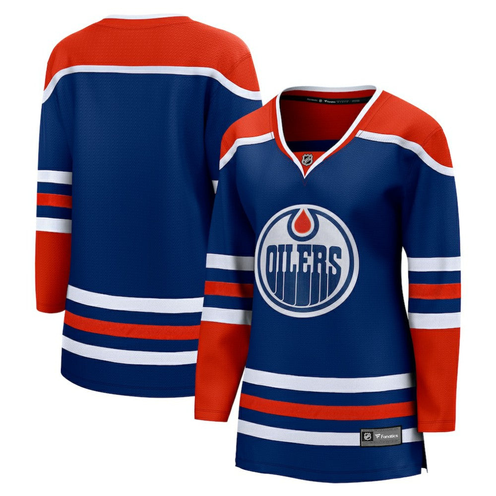 Edmonton Oilers Fanatics Women's Home Breakaway Blank Jersey - Royal Jerseys