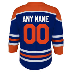 Edmonton Oilers Youth Home Replica Custom Jersey - Royal Jerseys
