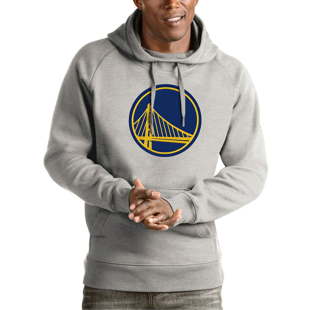 Golden State Warriors Antigua Team Logo Victory Pullover Hoodie sale - Heather Gray cheap