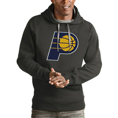 Indiana Pacers Antigua Team Logo Victory Pullover Hoodie - Charcoal online