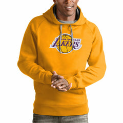 Los Angeles Lakers Antigua Team Logo Victory Pullover Hoodie - Gold shop