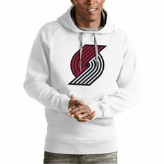 Portland Trail Blazers Antigua Team Logo Victory Pullover Hoodie - White discount