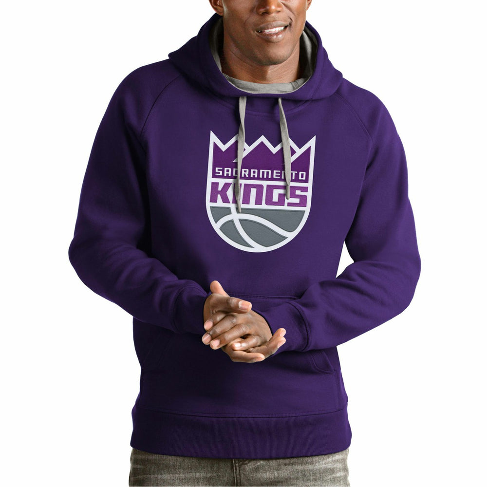 Sacramento Kings Antigua Team Logo Victory Pullover Hoodie - Purple cheap