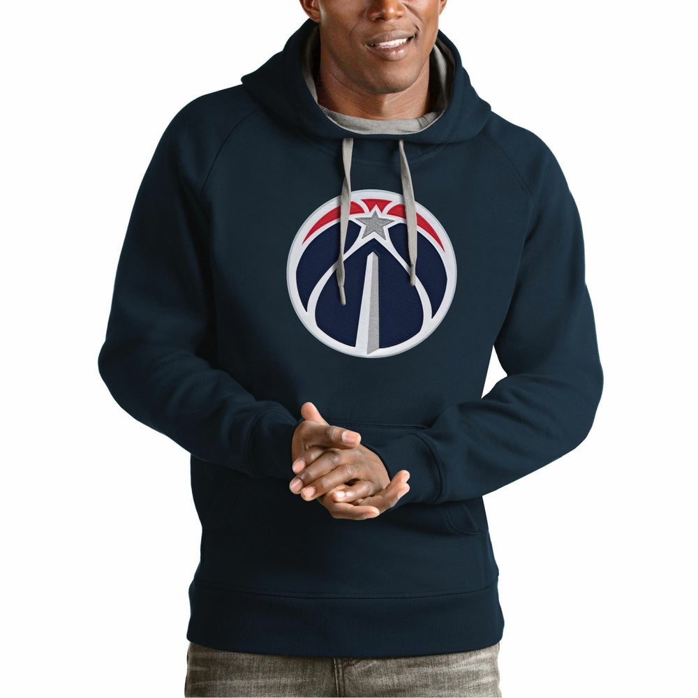 Washington Wizards Antigua Team Logo Victory Pullover Hoodie - Navy online