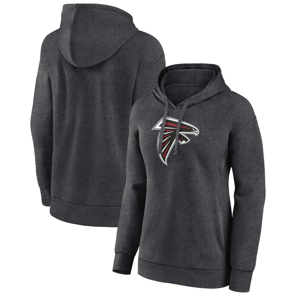 Atlanta Falcons Women's Primary Logo Pullover Hoodie - Charcoal cheap