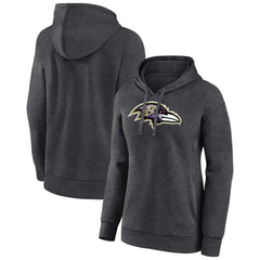 Baltimore Ravens Women's Primary Logo Pullover Hoodie - Charcoal sale