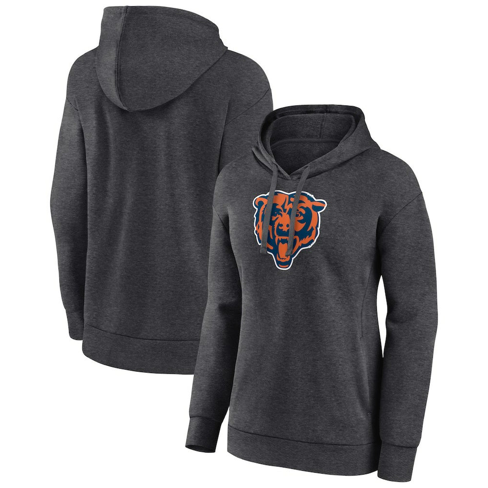 Chicago Bears Women's Primary Logo Pullover Hoodie - Charcoal discount