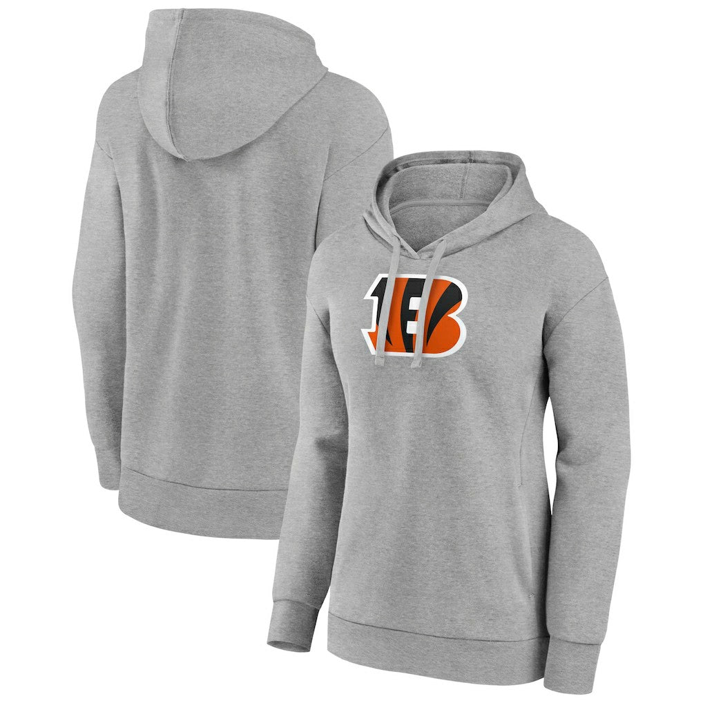 Cincinnati Bengals Women's Primary Logo Pullover Hoodie - Gray for sale