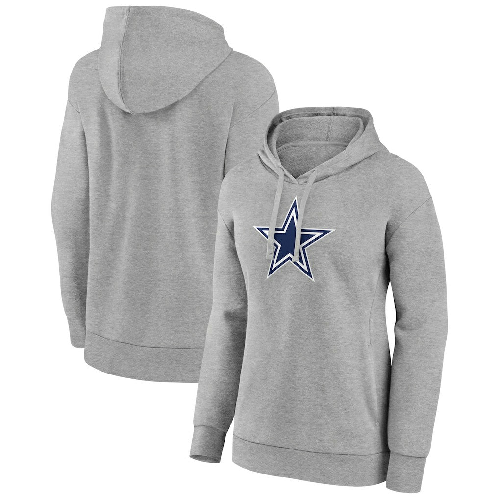 Dallas Cowboys Women's Primary Logo Pullover Hoodie - Gray outlet