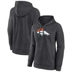 Denver Broncos Women's Primary Logo Pullover Hoodie - Charcoal sale