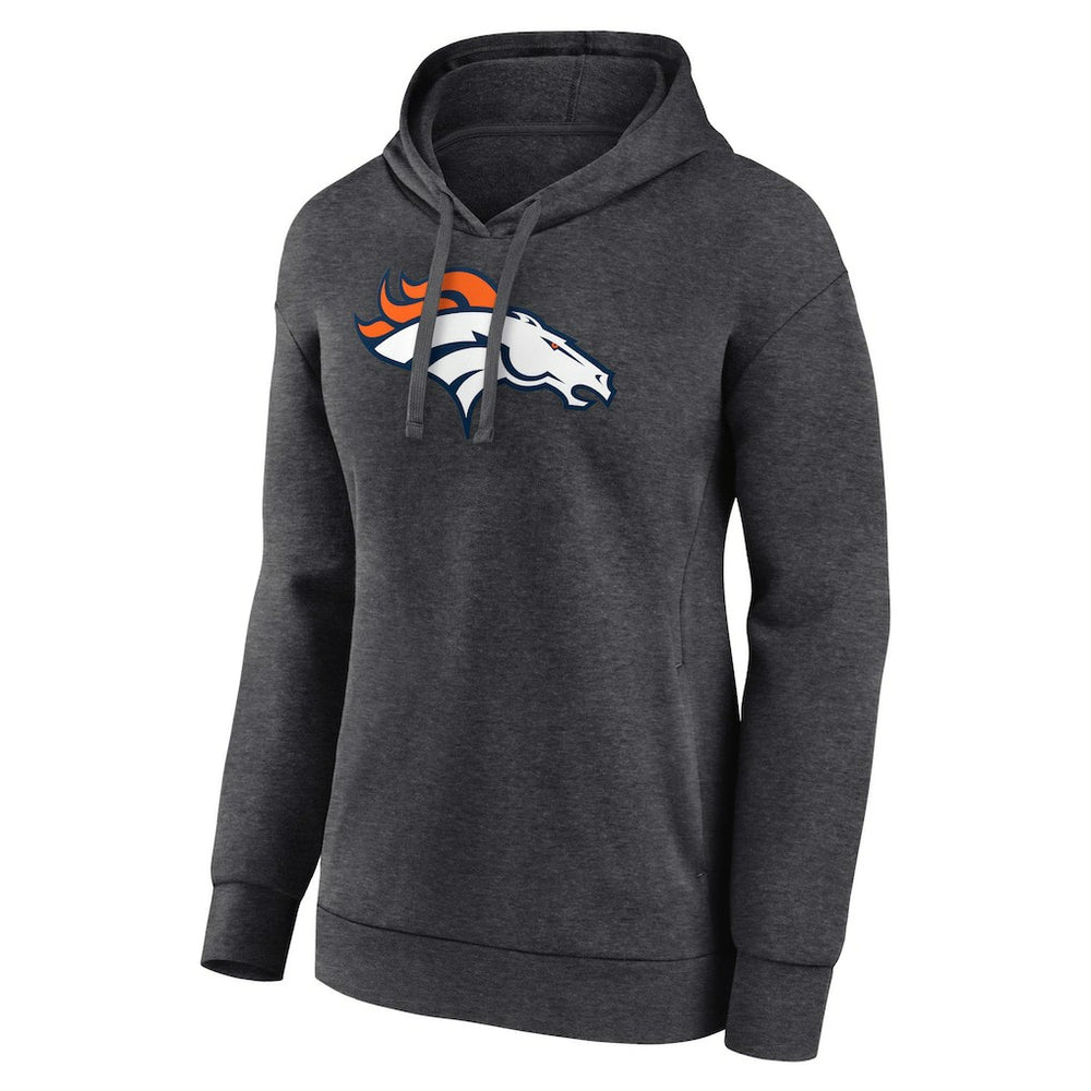 Denver Broncos Women's Primary Logo Pullover Hoodie - Charcoal sale