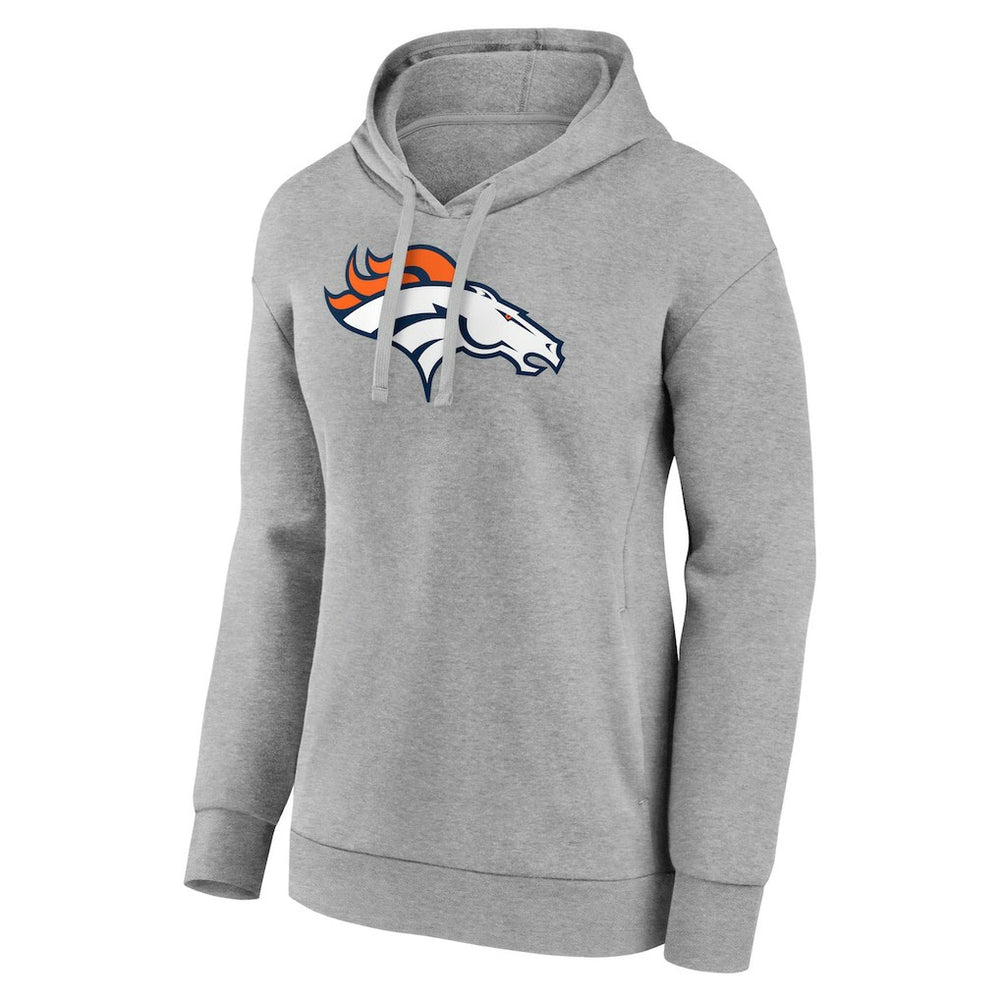 Denver Broncos Women's Primary Logo Pullover Hoodie - Gray cheap