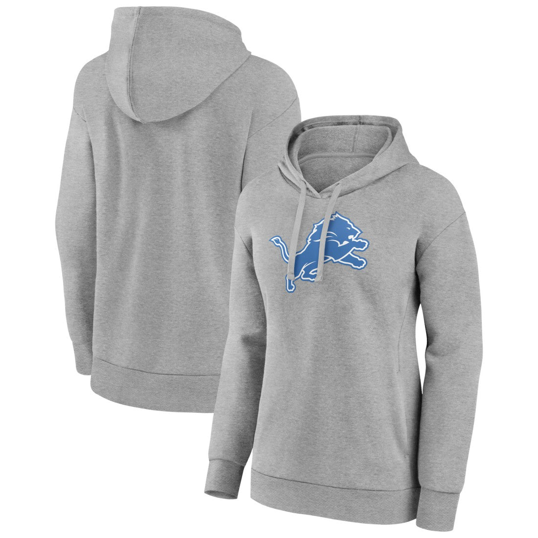 Detroit Lions Women's Primary Logo Pullover Hoodie - Gray outlet