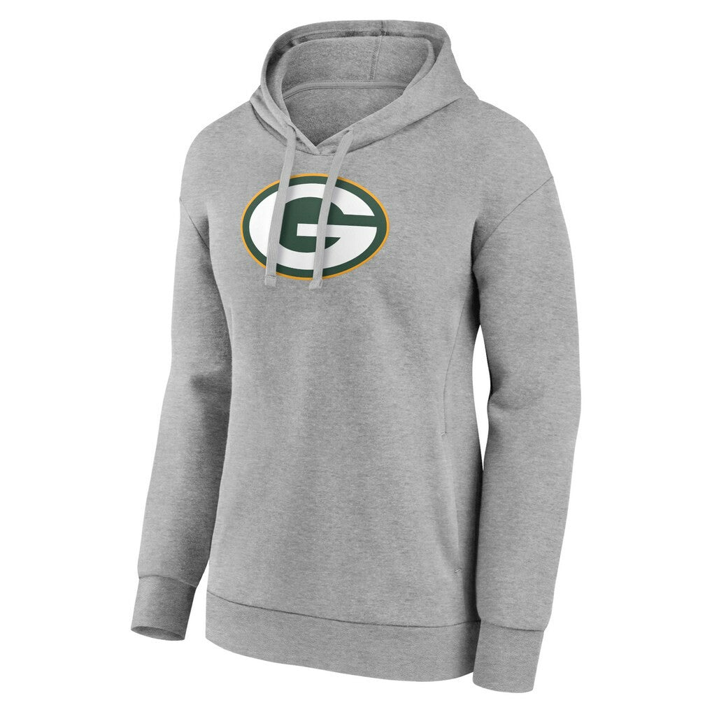 Green Bay Packers Women's Primary Logo Pullover Hoodie - Gray cheap