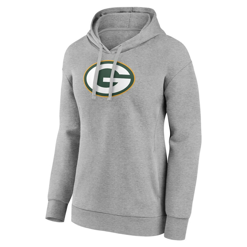 Green Bay Packers Women's Primary Logo Pullover Hoodie - Gray cheap