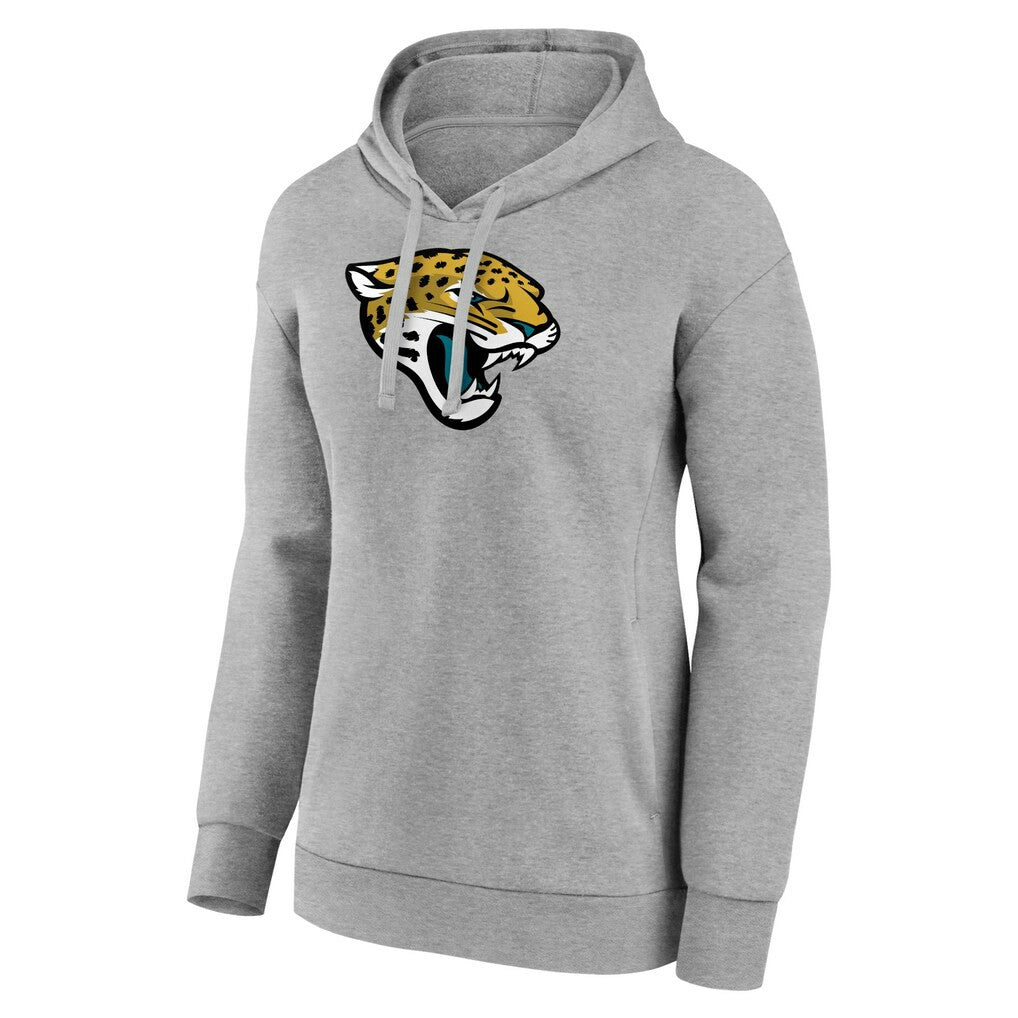 Jacksonville Jaguars Women's Primary Logo Pullover Hoodie - Gray on sale