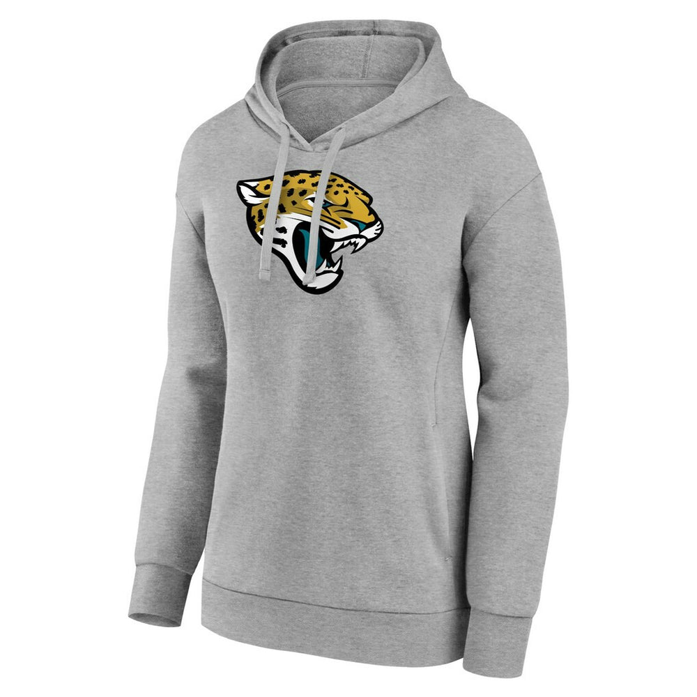 Jacksonville Jaguars Women's Primary Logo Pullover Hoodie - Gray on sale