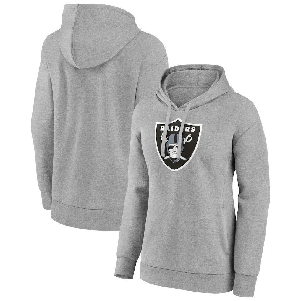 Las Vegas Raiders Women's Primary Logo Pullover Hoodie - Gray on sale