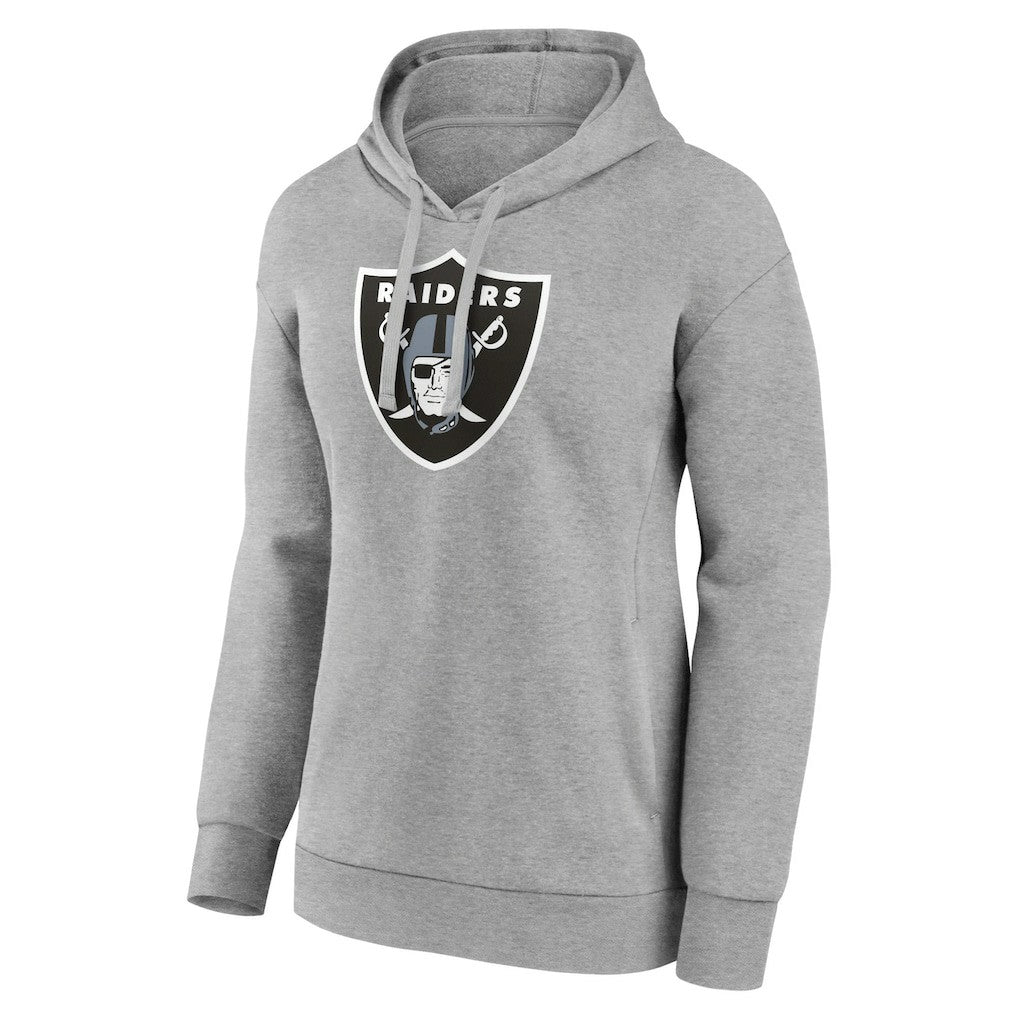 Las Vegas Raiders Women's Primary Logo Pullover Hoodie - Gray on sale