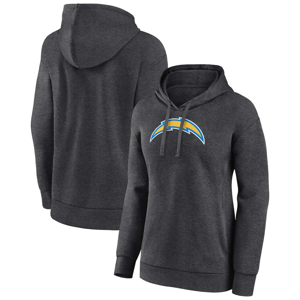 Los Angeles Chargers Women's Primary Logo Pullover Hoodie - Charcoal sale