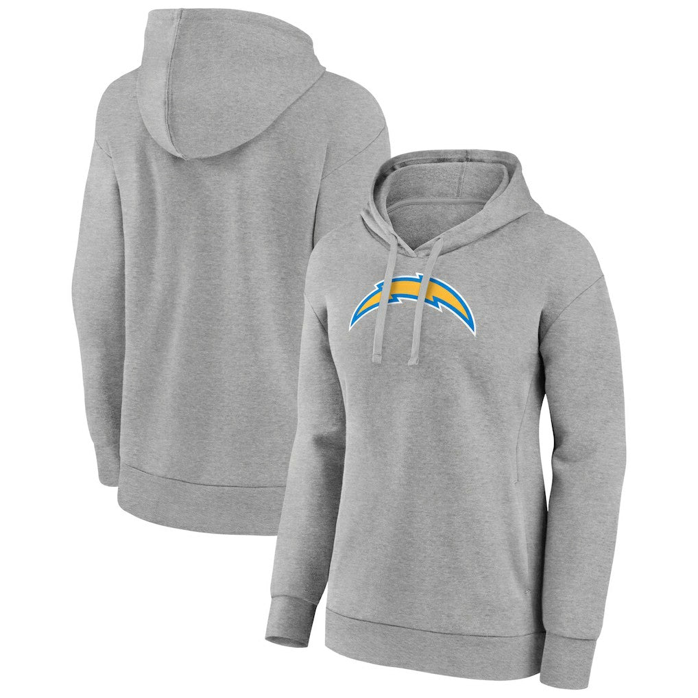 Los Angeles Chargers Women's Primary Logo Pullover Hoodie - Gray on sale