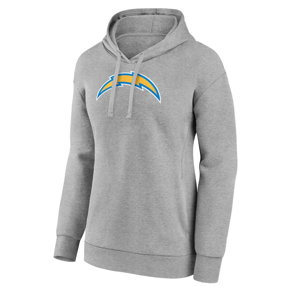 Los Angeles Chargers Women's Primary Logo Pullover Hoodie - Gray on sale