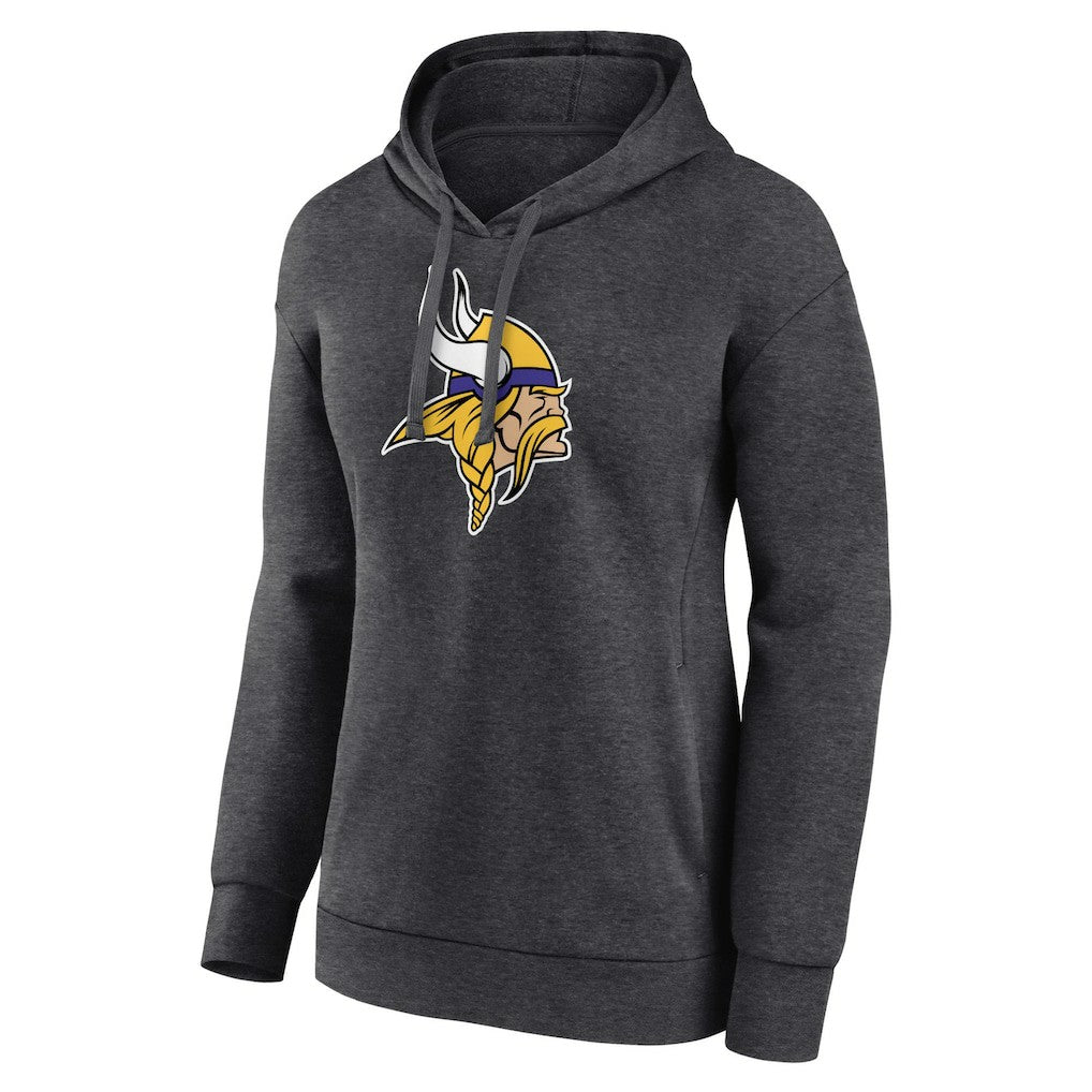 Minnesota Vikings Women's Primary Logo Pullover Hoodie - Charcoal outlet