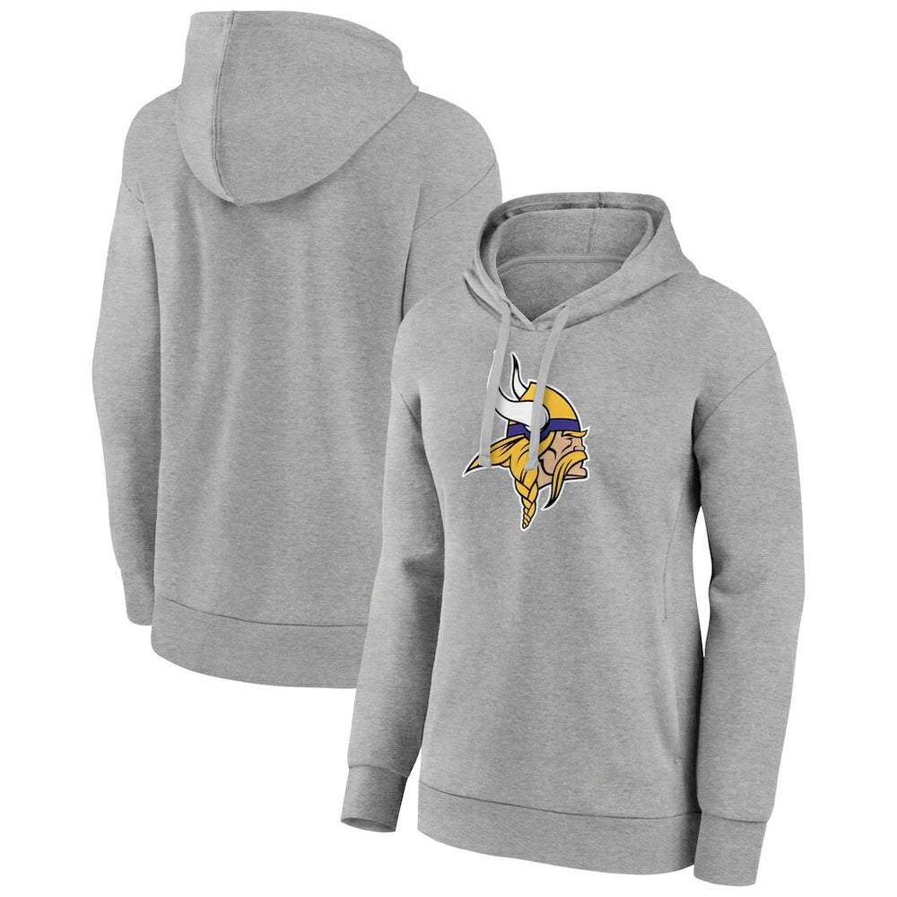 Minnesota Vikings Women's Primary Logo Pullover Hoodie - Gray cheap