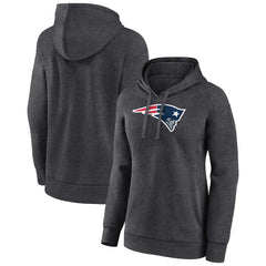 New England Patriots Women's Primary Logo Pullover Hoodie - Charcoal sale