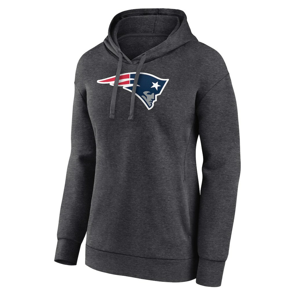 New England Patriots Women's Primary Logo Pullover Hoodie - Charcoal sale