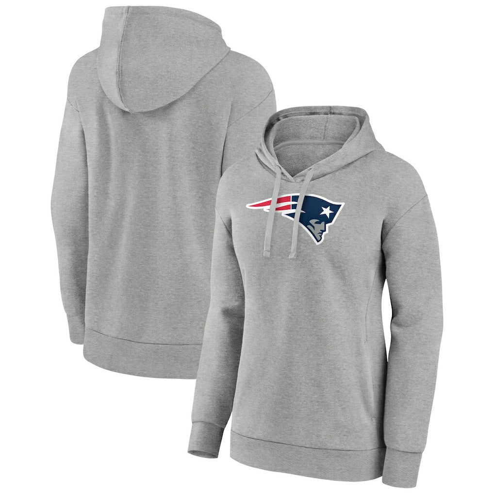 New England Patriots Women's Primary Logo Pullover Hoodie - Gray outlet