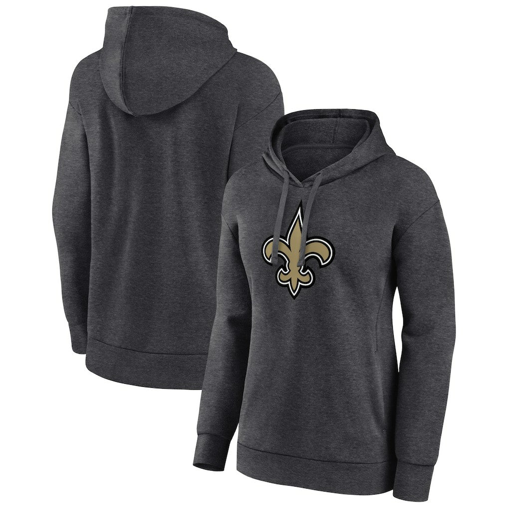 New Orleans Saints Women's Primary Logo Pullover Hoodie - Charcoal sale