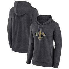 New Orleans Saints Women's Primary Logo Pullover Hoodie - Charcoal sale