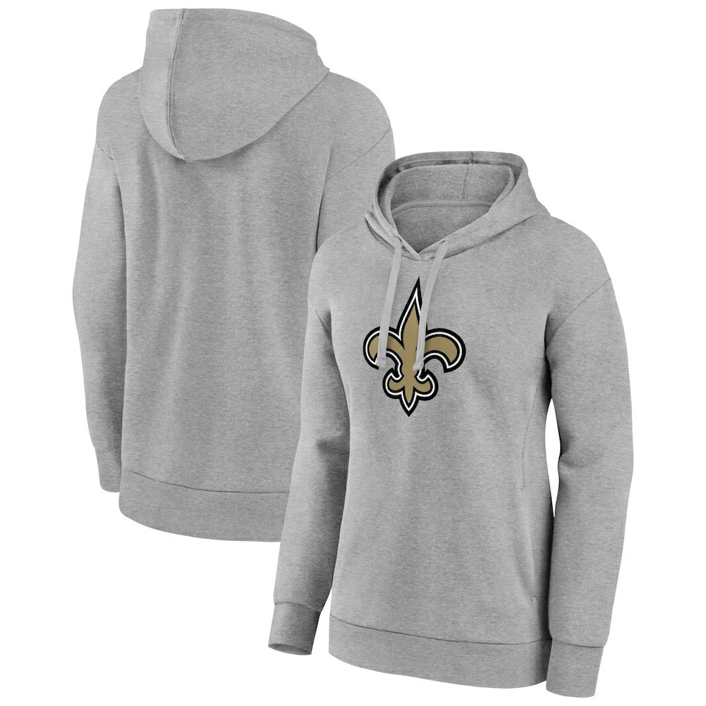 New Orleans Saints Women's Primary Logo Pullover Hoodie - Gray discount