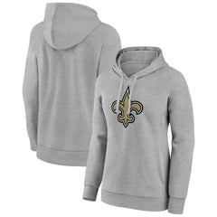 New Orleans Saints Women's Primary Logo Pullover Hoodie - Gray discount