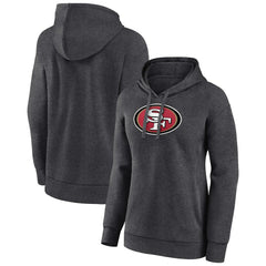 San Francisco 49ers Women's Primary Logo Pullover Hoodie - Charcoal cheap