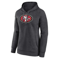 San Francisco 49ers Women's Primary Logo Pullover Hoodie - Charcoal cheap