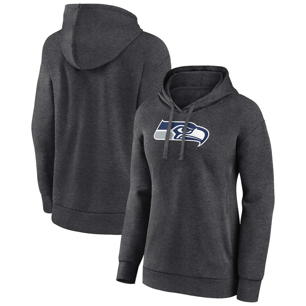 Seattle Seahawks Women's Primary Logo Pullover Hoodie - Charcoal discount