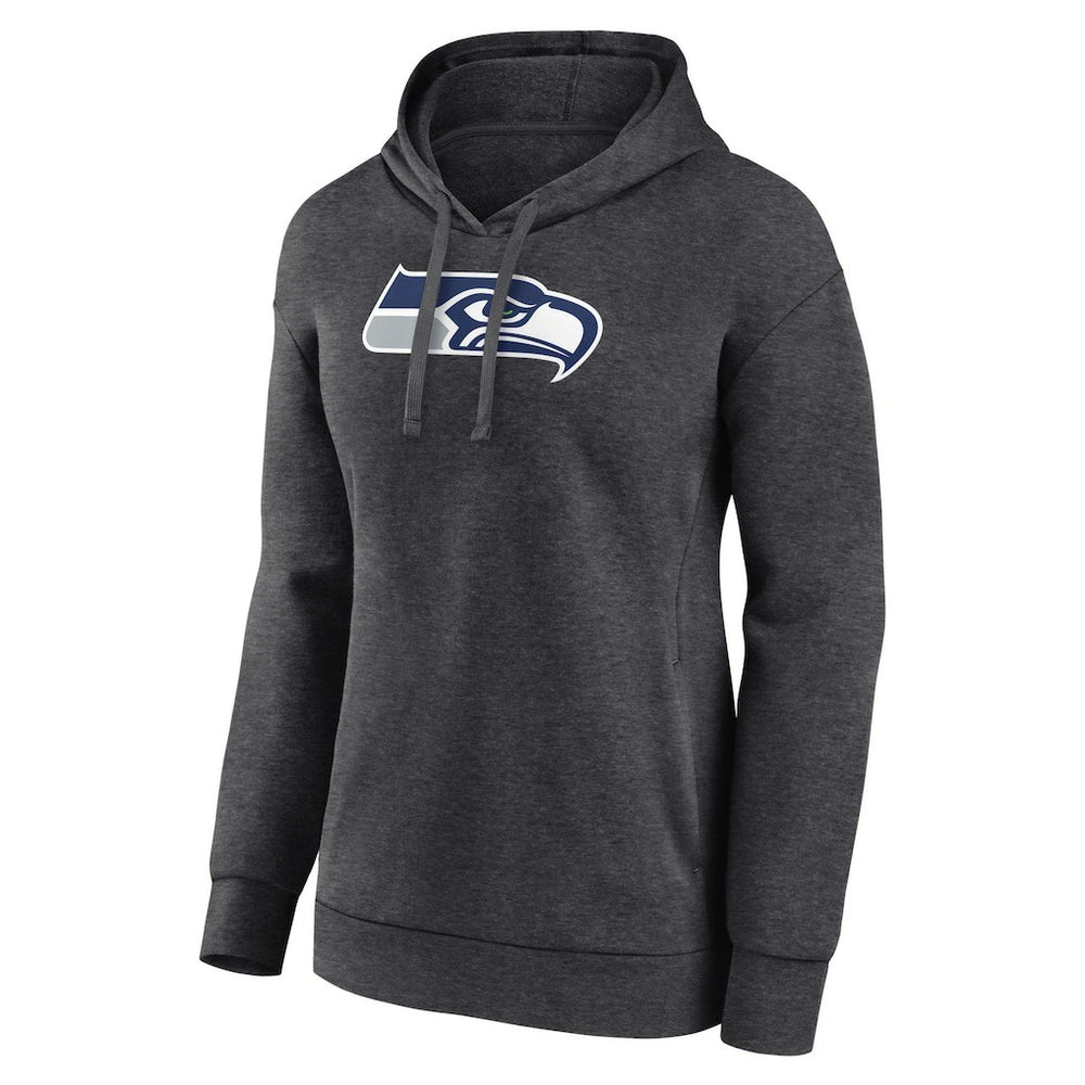 Seattle Seahawks Women's Primary Logo Pullover Hoodie - Charcoal discount