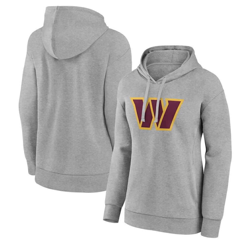 Washington Commanders Women's Primary Logo Pullover Hoodie - Gray for sale