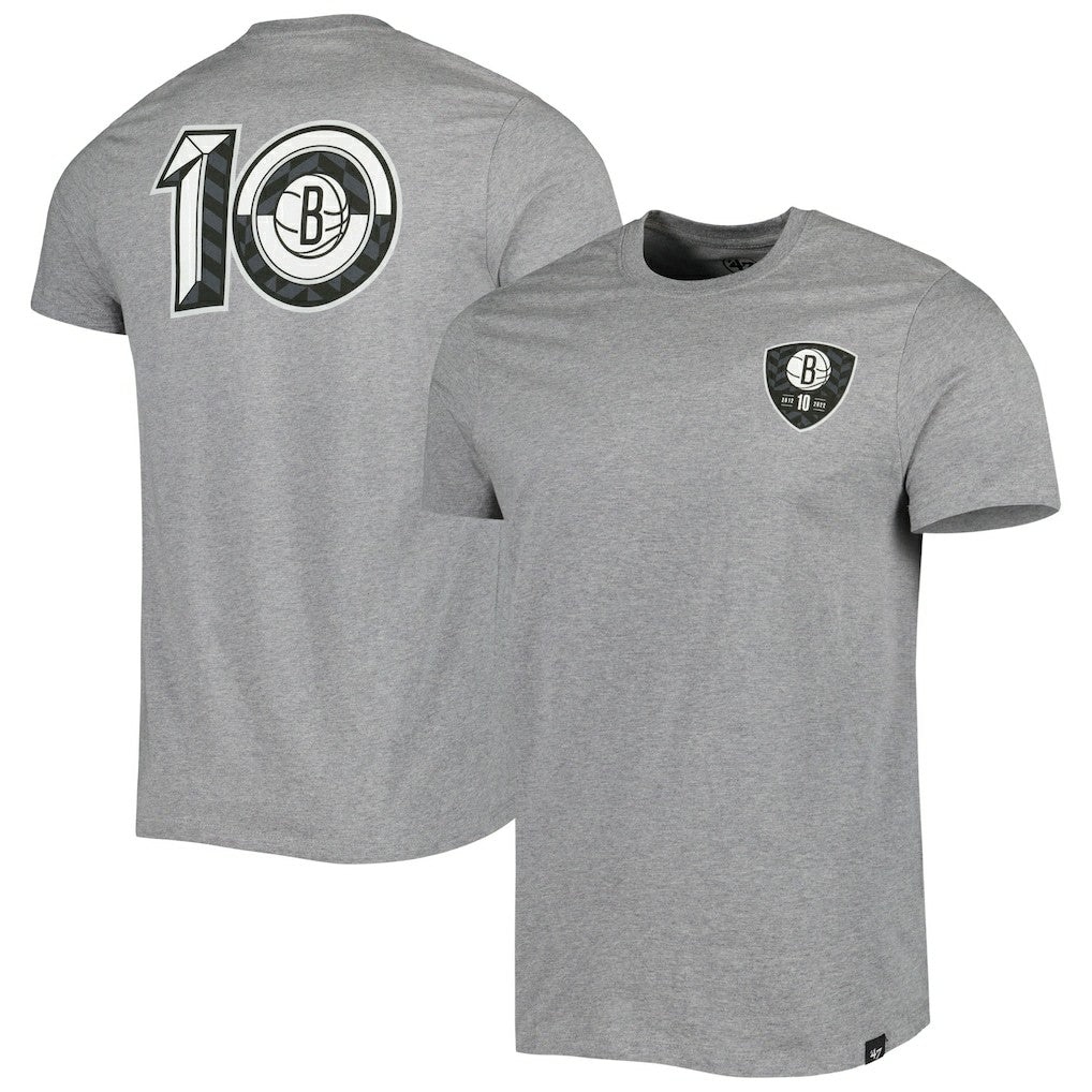Brooklyn Nets '47 10th Anniversary Backer T-Shirt - Heather Gray online