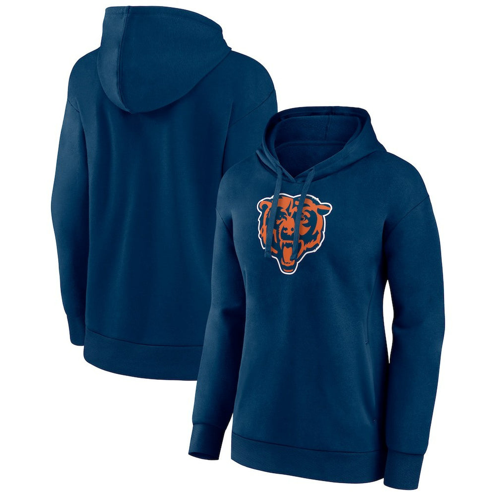 Chicago Bears Women's Primary Logo Pullover Hoodie - Navy sale
