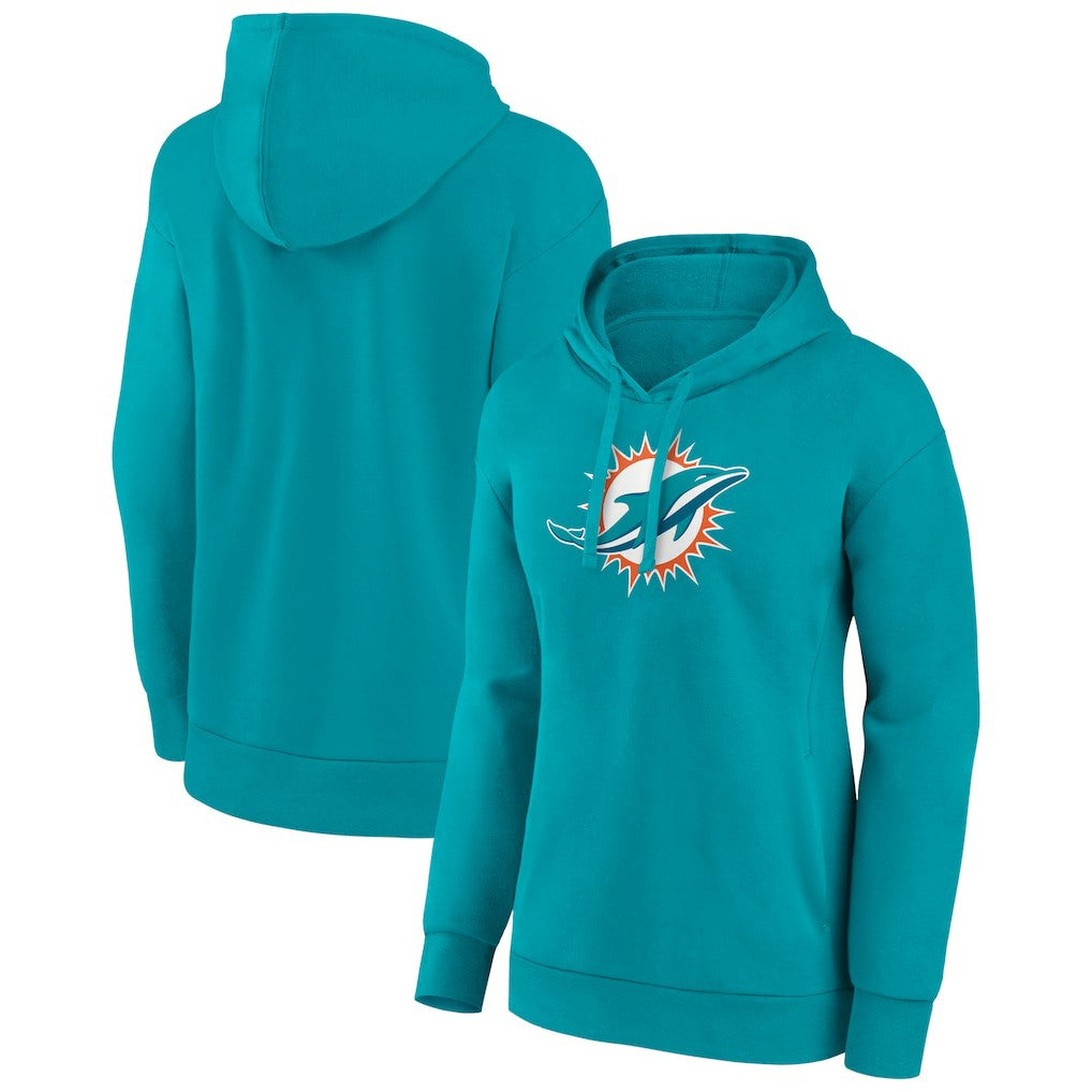 Miami Dolphins Women's Primary Logo Pullover Hoodie - Aqua cheap