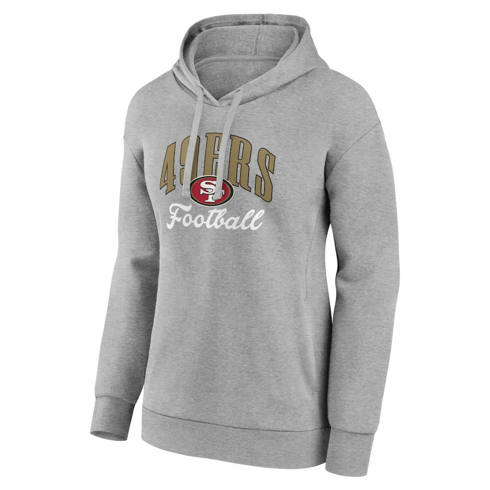 San Francisco 49ers Women's Victory Script Pullover Hoodie - Gray sale