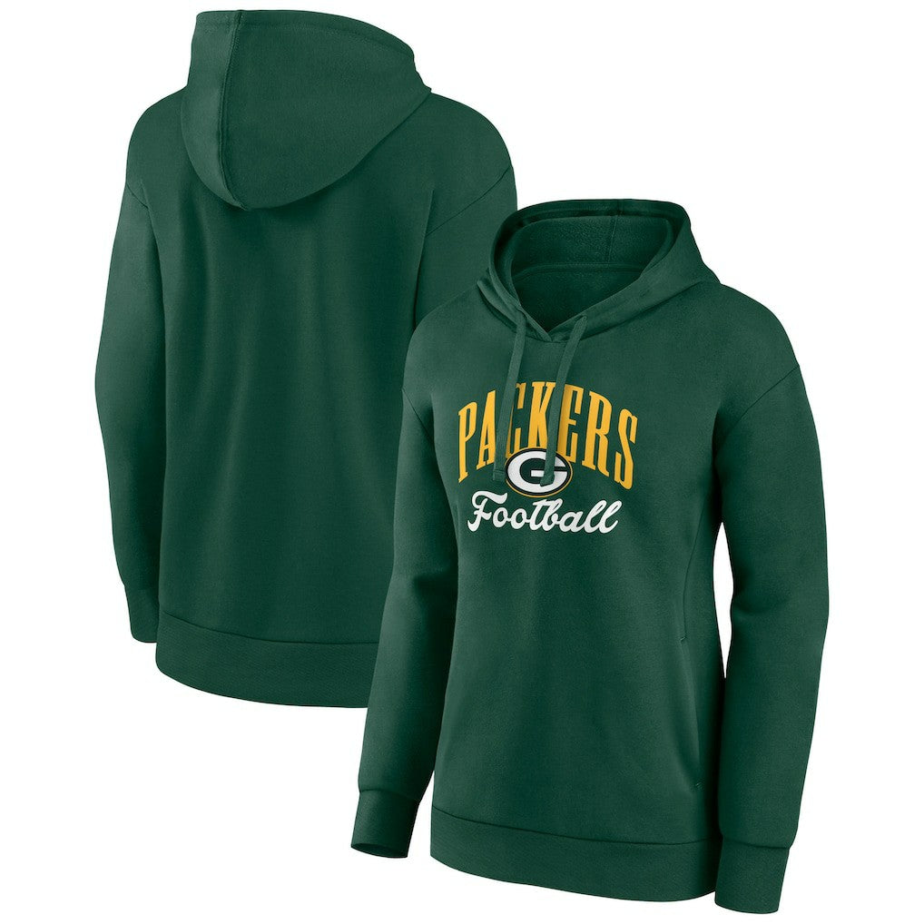 Green Bay Packers Women's Victory Script Pullover Hoodie - Green on sale
